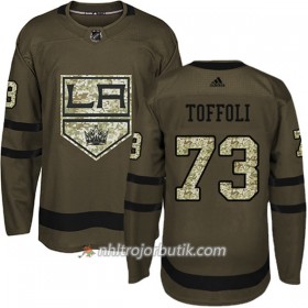 Män Ishockey Los Angeles Kings Tröja Tyler Toffoli 73 Adidas 2017-2018 Camo Grön Authentic